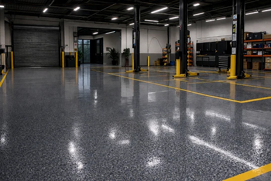 Commercial garage epoxy